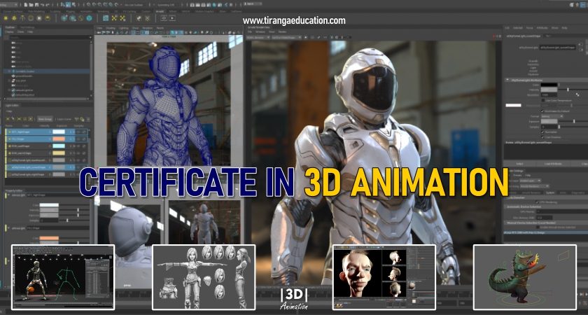 Certificate in 3d Animation